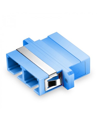 Оптический адаптер OS2, дуплекс SC, с фланцами, синий Eurolan (36A-S2-2S-02BU) в Махачкале Проходные адаптеры и розетки оптические Pintop.ru