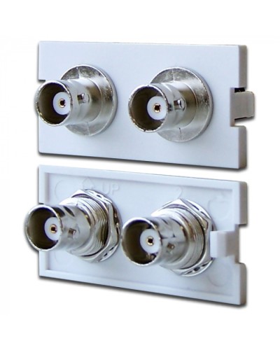 Вставка модульная с 2-мя BNC-адаптерами в розетку LAN-MB, белая LANMASTER (LAN-MBP-2BNC-WH) в Махачкале Патч-корды оптические Pintop.ru