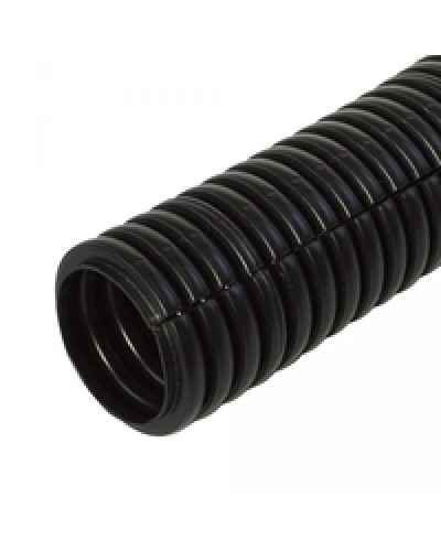 Труба гофрированная ПП лёгкая 350 Н безгалогенная (HF) разрезная черная д20 (100м/4800м уп/пал) Промрукав PR02.0064 в Махачкале Труба гофрированная Pintop.ru