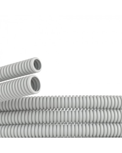 Труба ПВХ гибкая гофр. д.40мм, тяжёлая без протяжки, цвет серый DKC 90540 в Махачкале Труба гофрированная Pintop.ru
