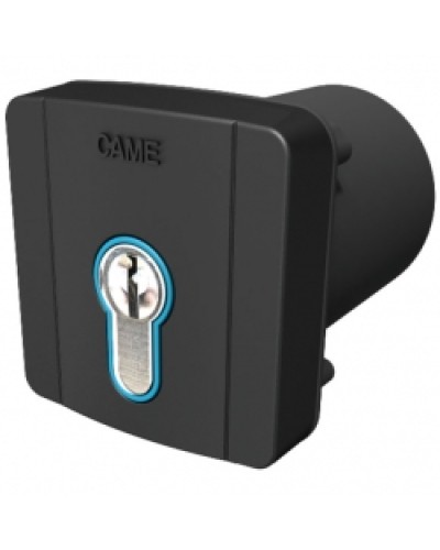 Ключ-выключатель встраиваемый с цилиндром замка DIN и синей подсветкой Came 806SL-0060 в Махачкале Запчасти для шлагбаумов и автоматики Pintop.ru