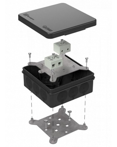 Коробка огнестойкая двухкомпонентная 60-0303-9005-FR10.0-4 Е15-Е120 100х100х40 Промрукав (60-0303-9005-FR10.0-4) в Махачкале Огнестойкие кабельные линии Pintop.ru