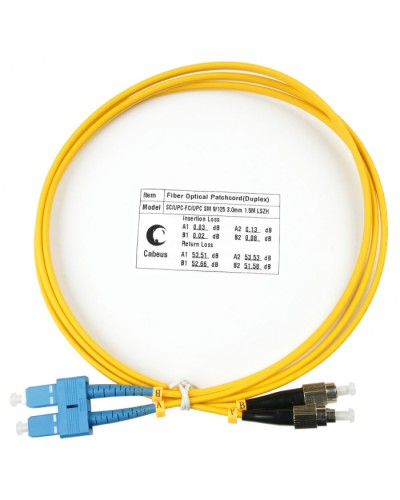 Шнур оптический duplex SC-FC 9/125 sm 1,5м LSZH Cabeus FOP(d)-9-SC-FC-1,5m в Махачкале Патч-корды оптические Pintop.ru