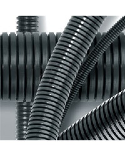 Труба гофрированная DN17мм, ПВ-2, д. вн. 16,8 мм, д. нар. 21,2 мм, полиамид 6 DKC (PA601721F2) в Махачкале Труба гофрированная Pintop.ru