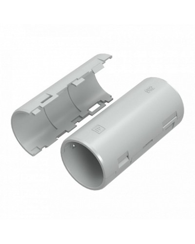 Муфта разборная d32 мм атмосферостойкая серая (5шт/210шт уп/кор) Промрукав (PR13.0432) в Махачкале Повороты, муфты, тройники Pintop.ru