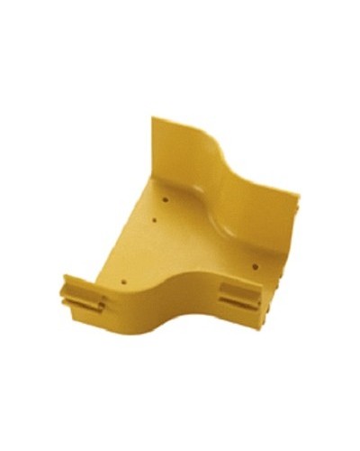 Переход горизонтальный с лотка 240 мм на лоток 120 мм, желтый LANMASTER LAN-OT240-RD120 в Махачкале Аксессуары для кабель-канала Pintop.ru