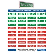 Оповещатель табло комбинированное Электротехника и Автоматика ЛЮКС-12-К "Человек в камере"
