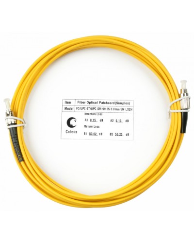 Шнур оптический simplex FC-ST 9/125 sm 5м LSZH Cabeus FOP(s)-9-FC-ST-5m в Махачкале Патч-корды оптические Pintop.ru