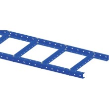 Лоток лестничный, прямая секция шириной 500 мм, сталь, 2.5 метра, серый LANMASTER LAN-LTS500-GY