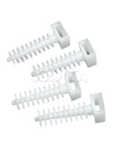 Держатель хомутов для установки в отверстиях D8 мм 37х13 мм Экопласт 47214 в Махачкале Крепеж: Дюбели, шурупы, саморезы Pintop.ru