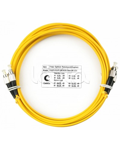 Шнур оптический duplex FC-FC 9/125 sm 7м LSZH Cabeus FOP(d)-9-FC-FC-7m в Махачкале Патч-корды оптические Pintop.ru
