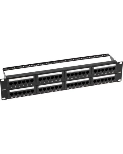 Панель коммутационная с кабельными органайзерами 19, 2U, 48 портов, UTP, RJ-45, CAT 5e REXANT PRO (02-0032) в Махачкале Аксессуары для стоек и шкафов Pintop.ru
