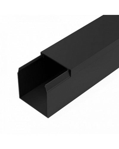 Кабель-канал черный 2-й замок в п/э 40х40 мм (24 м/уп) Промрукав (PR03.0216) в Махачкале Огнестойкие кабельные линии Pintop.ru