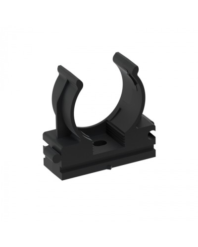 CFQ25 Держатель (клипса) для труб, для монтажного пистолета D25мм, цвет чёрный (50шт) Экопласт (41525BL) в Махачкале Держатели, клипсы, скобы Pintop.ru