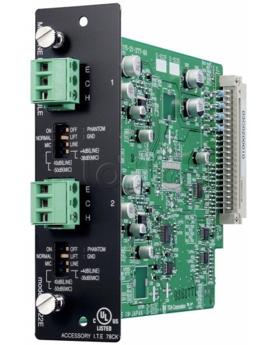 Модуль микрофонных / линейных входов (моно, 20 бит) TOA D-922E в Махачкале Системы оповещения и трансляции TOA Pintop.ru